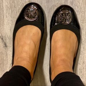Tory Burch Black Flats